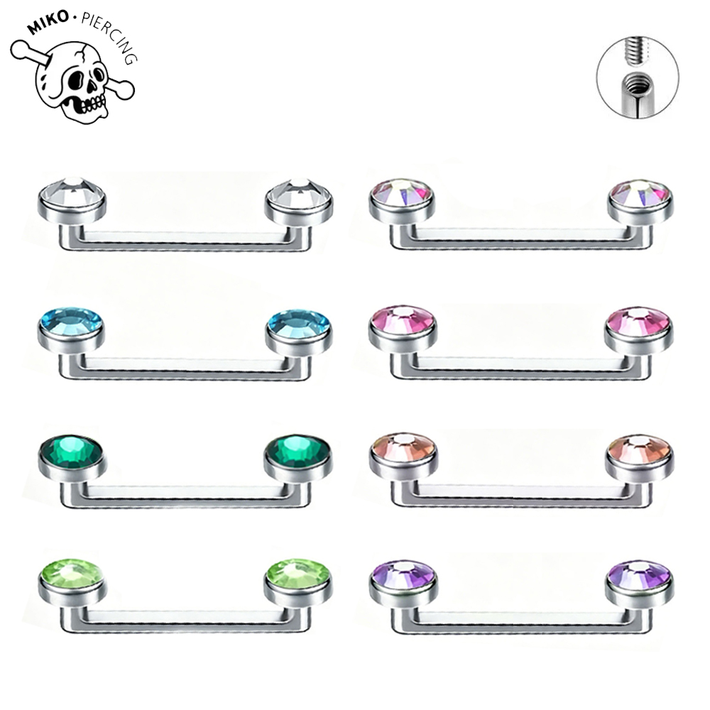 Body Jewelry Internally Threaded - ASTM F136 Titanium CZ Micro Dermal