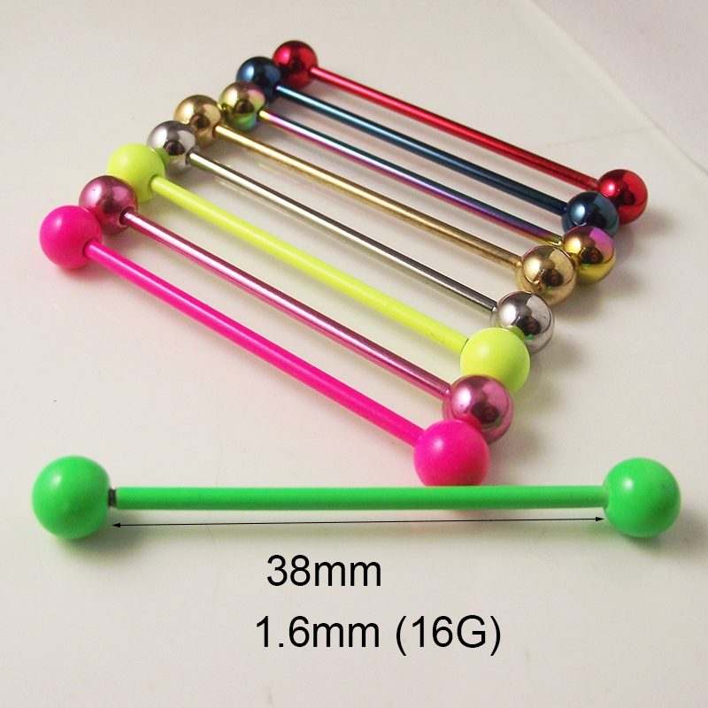 Body Jewelry Industrial - 2 Pieces 14G 1.6mm Tongue Ring