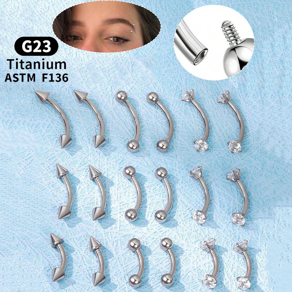 6pcs/Set G23 Titanium Small Cu - огляд і ціна Body Jewelry Vertical Labret