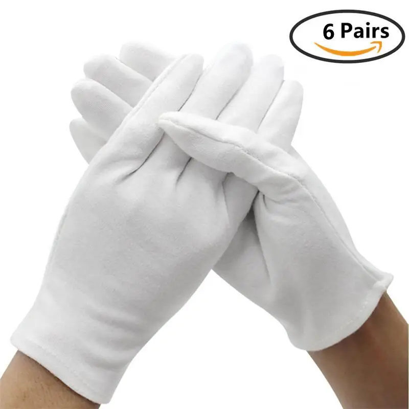 6Pairs White Cotton Work Glove - огляд і ціна Body Jewelry Websites