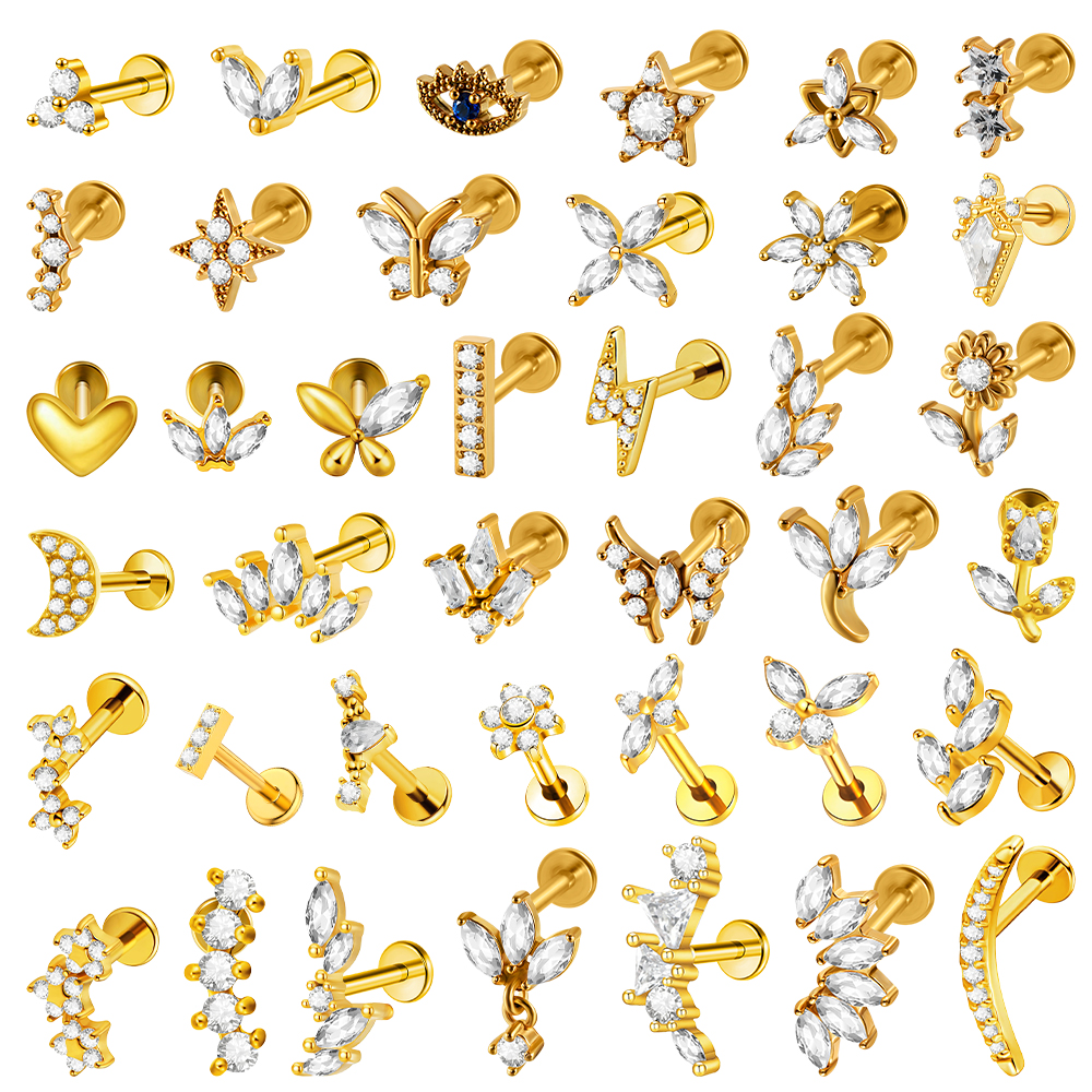 1PC Stainless Steel Lip Studs  - огляд і ціна Body Jewelry Internally Threaded
