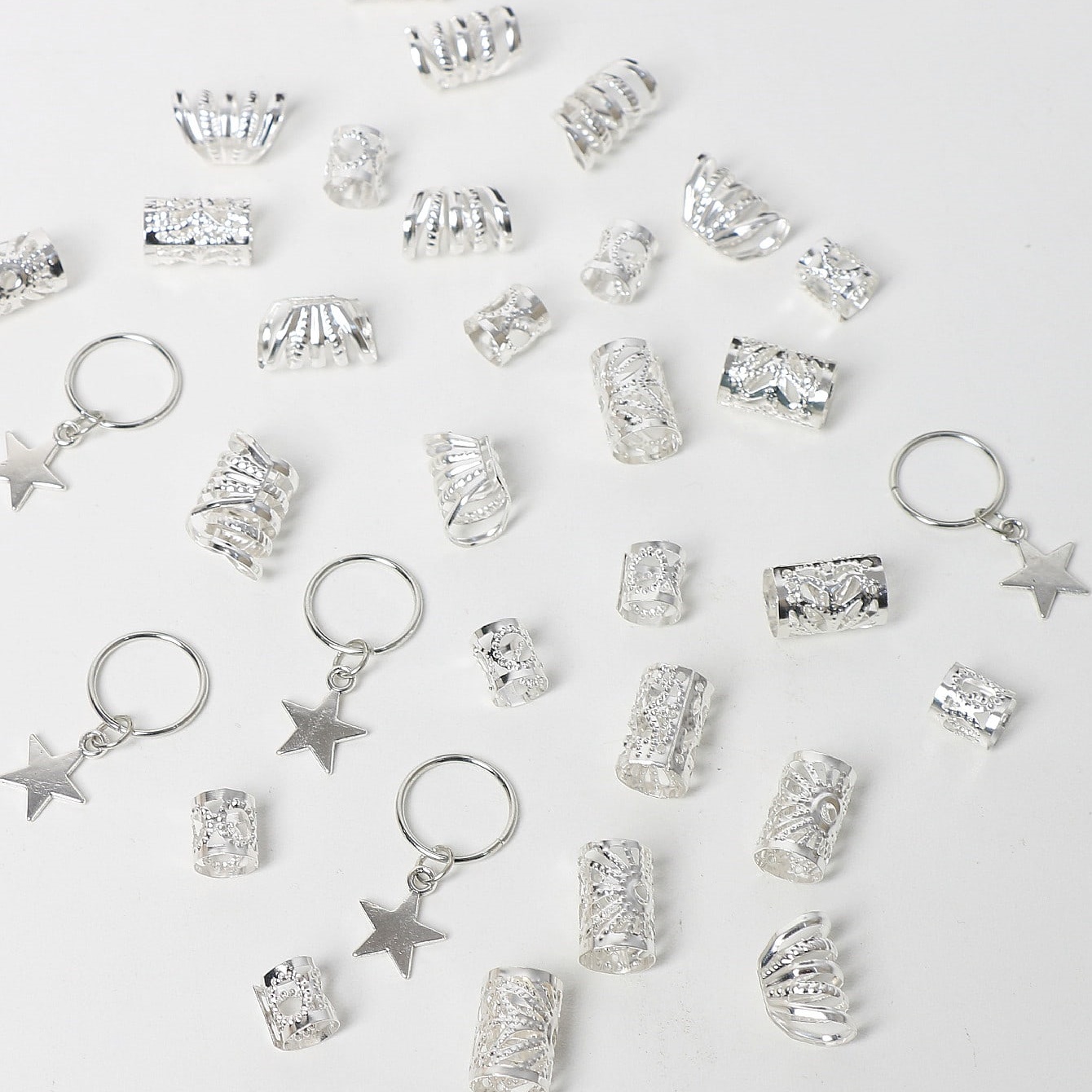 35pcs/set Silver Five-pointed  - огляд і ціна Body Jewelry Websites