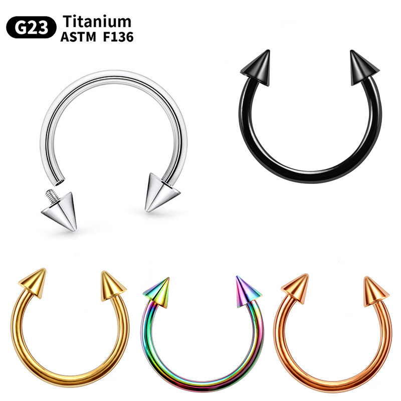 1PC G23 Titanium Circular Pier - огляд і ціна Body Jewelry Internally Threaded