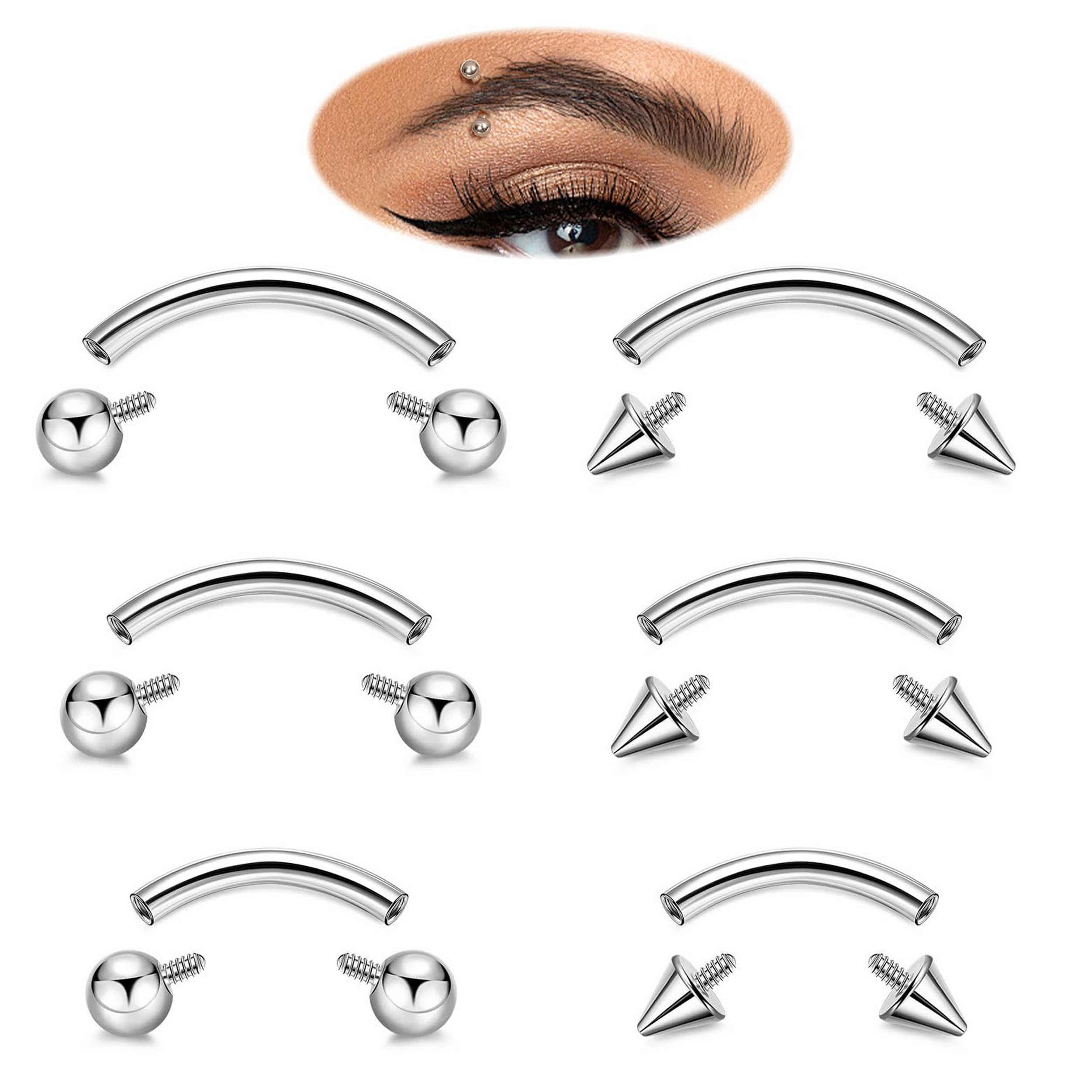 16G G23 Titanium Eyebrow Pierc - огляд і ціна Body Jewelry Vertical Labret