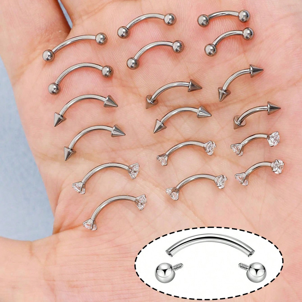 6pcs 16G Stainless Steel Small - огляд і ціна Body Jewelry Vertical Labret
