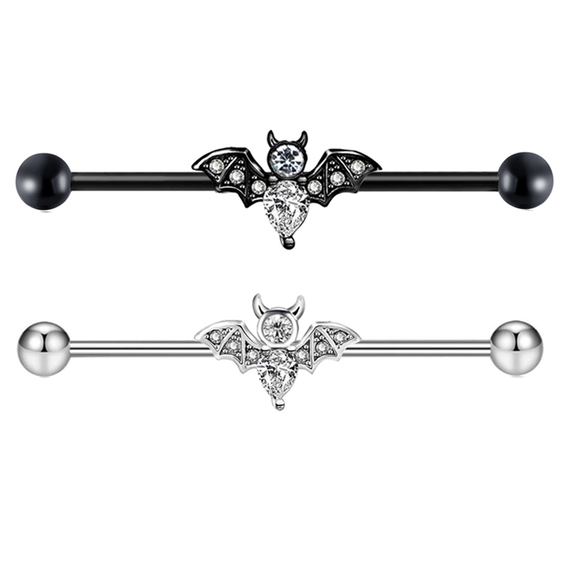 14g Stainless Steel Long Indus - огляд і ціна Industrial Barbell Long