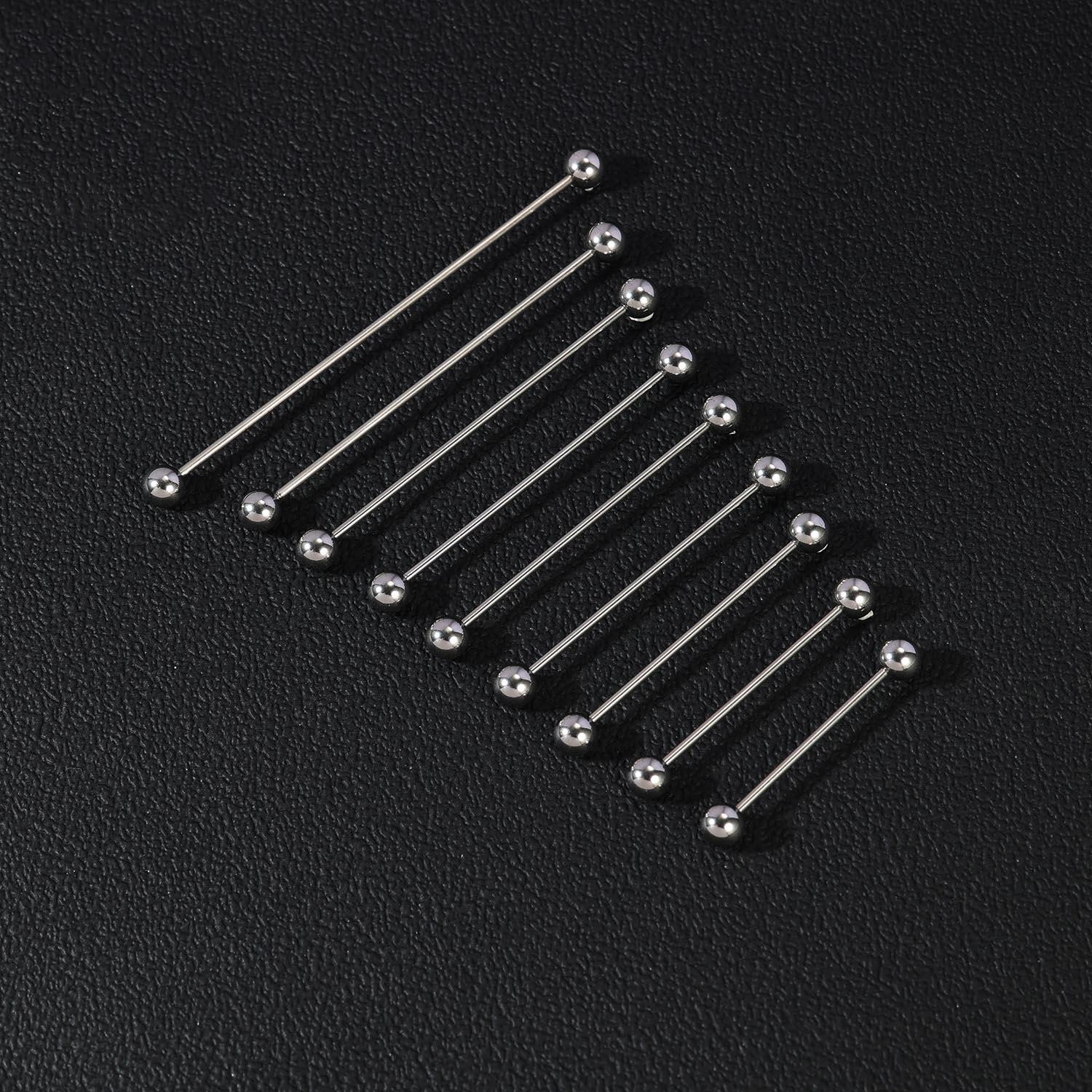 1pc 316L Surgical Steel Indust - огляд і ціна Industrial Barbell Long