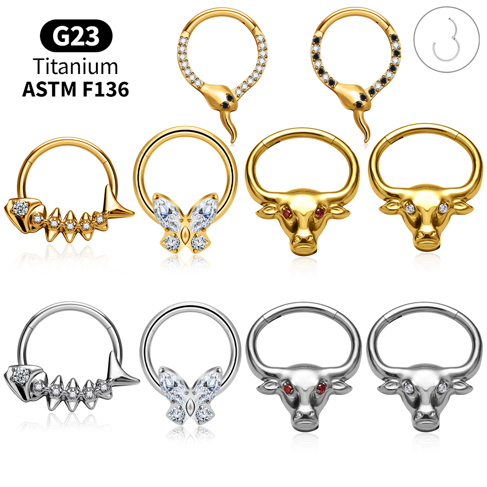 G23 Titanium Clicker Hoop Lot  - огляд і ціна Body Jewelry Vertical Labret