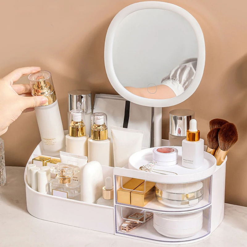 Makeup Storage Box With Mirror - огляд і ціна Body Jewelry Websites
