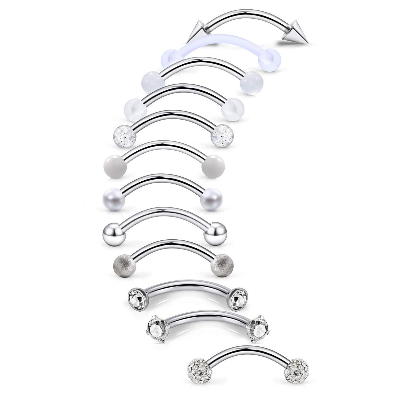 10/11/12pcs 16G Stainless Stee - огляд і ціна Body Jewelry Vertical Labret