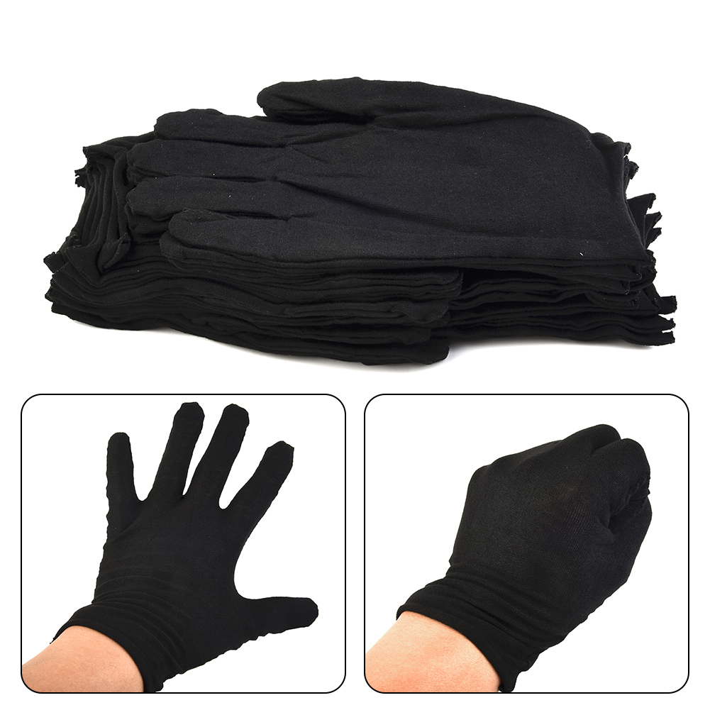 12 Pairs Black Cotton Gloves S - огляд і ціна Body Jewelry Websites