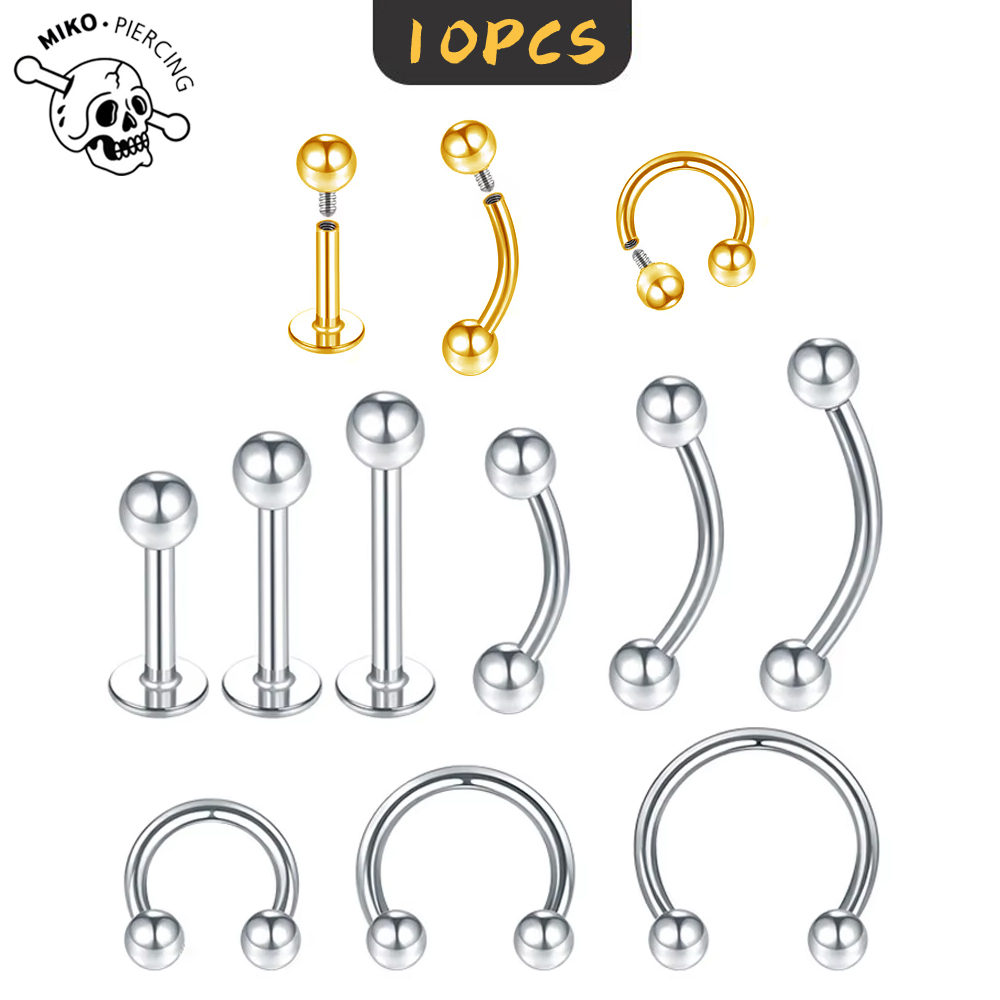 10 Pcs ASTM F136 Titanium Inte - огляд і ціна Body Jewelry Internally Threaded