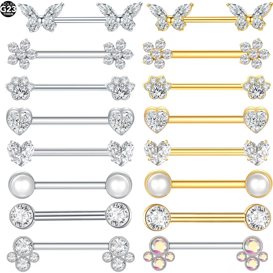 1Pc G23 Titanium Nipple Ring S - огляд і ціна Body Jewelry Internally Threaded