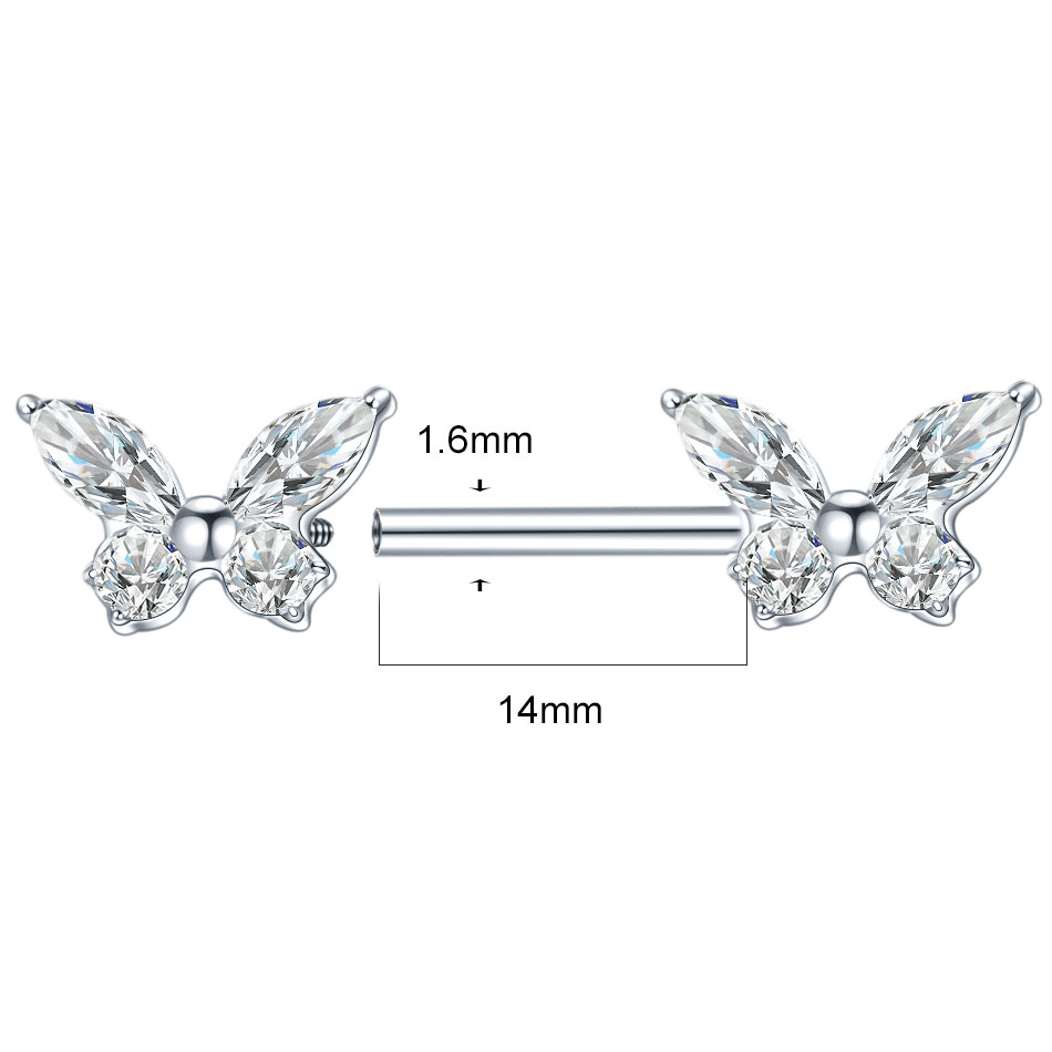 1Pc G23 Titanium Nipple Ring S - огляд і ціна Body Jewelry Internally Threaded