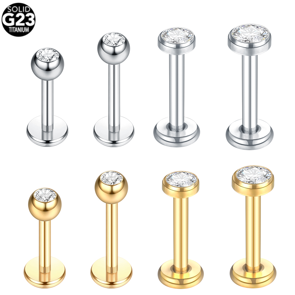 G23 Titanium Labret Piercing L - огляд і ціна Body Jewelry Internally Threaded