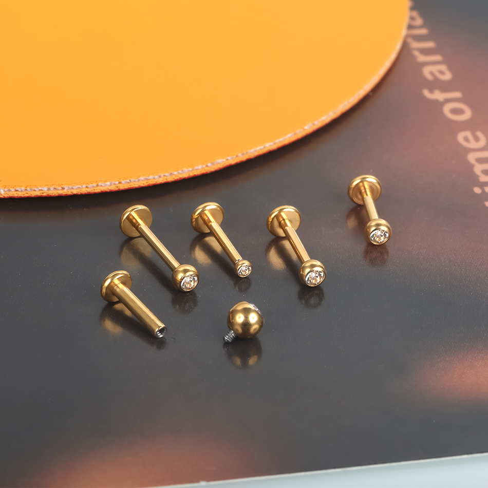 G23 Titanium Labret Piercing L - огляд і ціна Body Jewelry Internally Threaded
