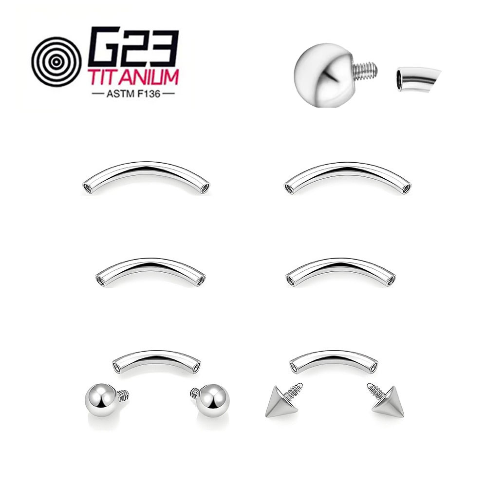 Wholesale 5/10/50pcs G23 Titan - огляд і ціна Body Jewelry Internally Threaded