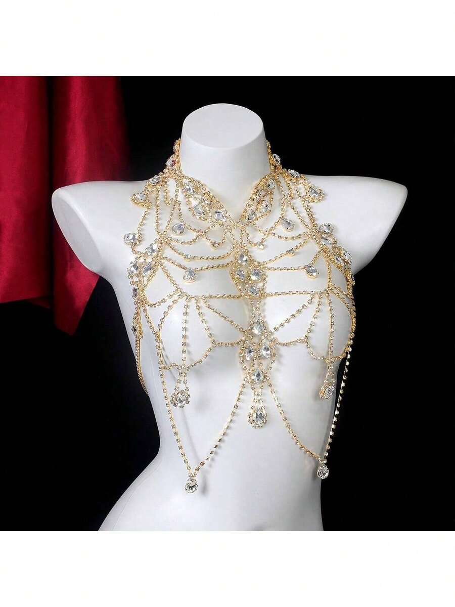 Rhinestone Body Chain Bra Neck - огляд і ціна Body Jewelry