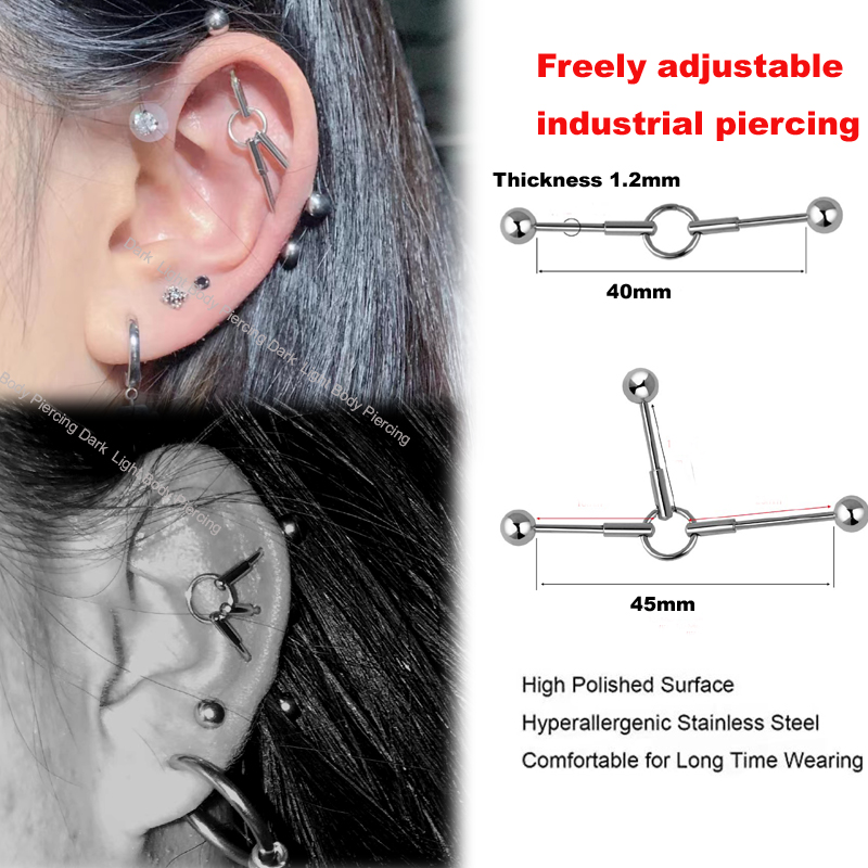1PC New Movable Stainless Stee - огляд і ціна Body Jewelry Industrial