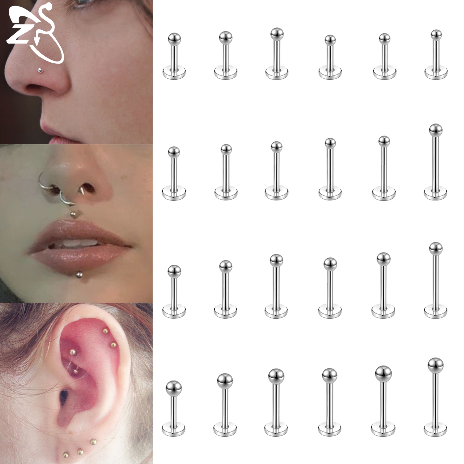 ZS 1 PC 16G/18G Internal Threa - огляд і ціна Body Jewelry Internally Threaded