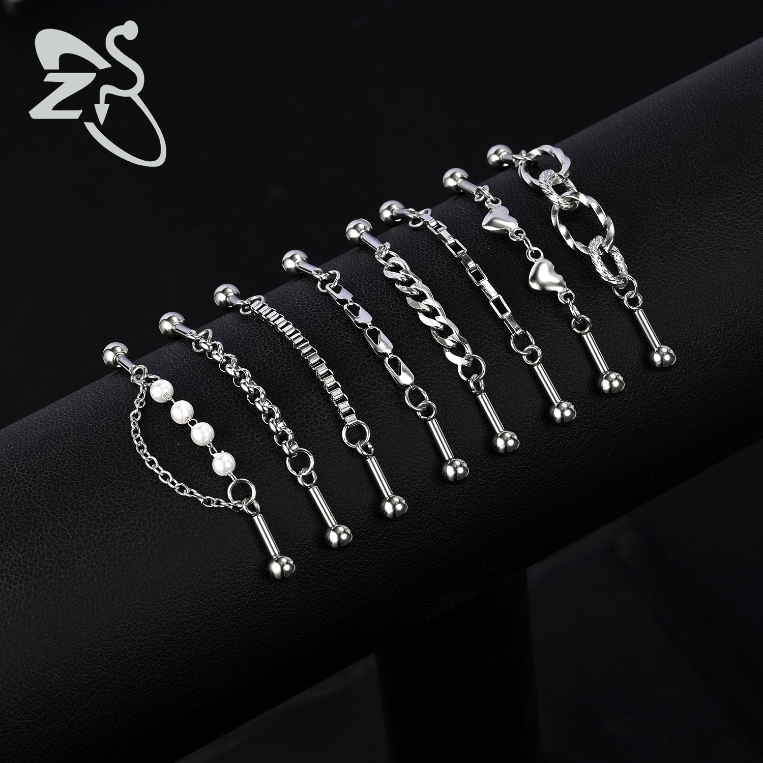 ZS 1 Piece 14/16G Stainless St - огляд і ціна Industrial Barbell Long