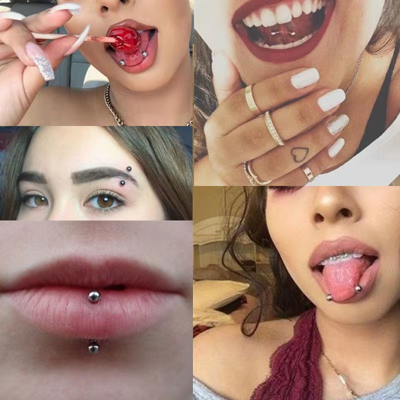 8Pcs/Set 16G Small Eyebrow Pie - огляд і ціна Body Jewelry Vertical Labret