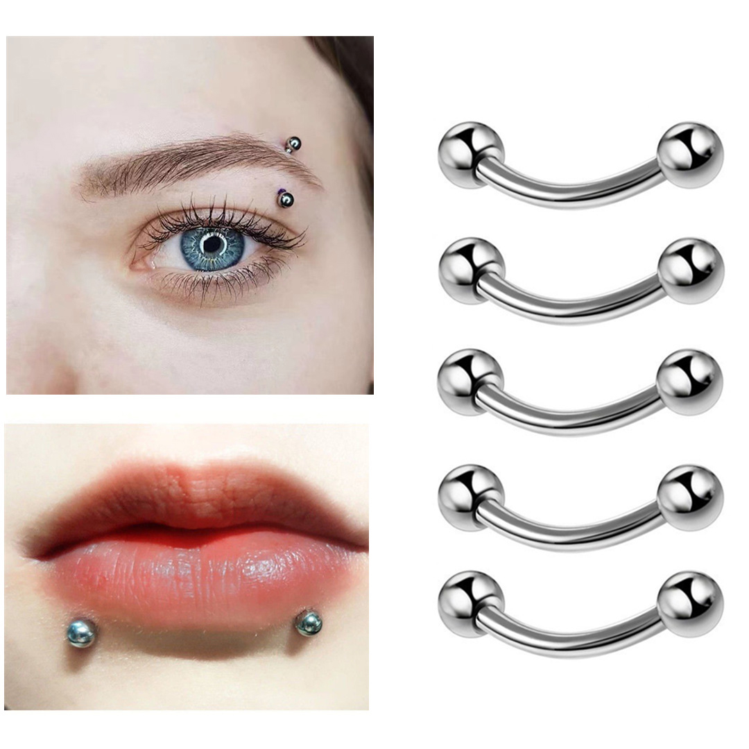 8Pcs/Set 16G Small Eyebrow Pie - огляд і ціна Body Jewelry Vertical Labret
