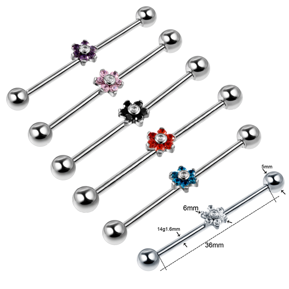 1PC Titanium Piercing Gem Indu - огляд і ціна Body Jewelry Industrial
