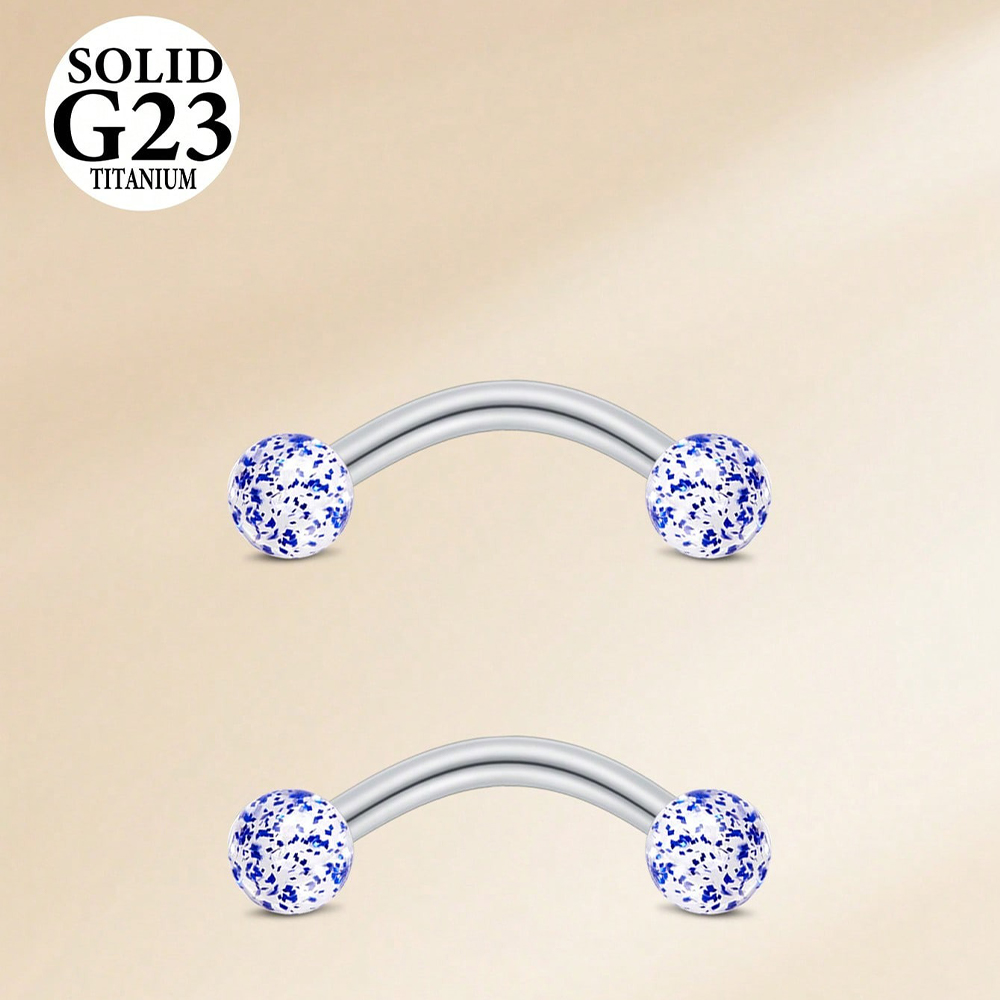 2PCS 16G 8/10mm Titanium Alloy - огляд і ціна Body Jewelry Vertical Labret