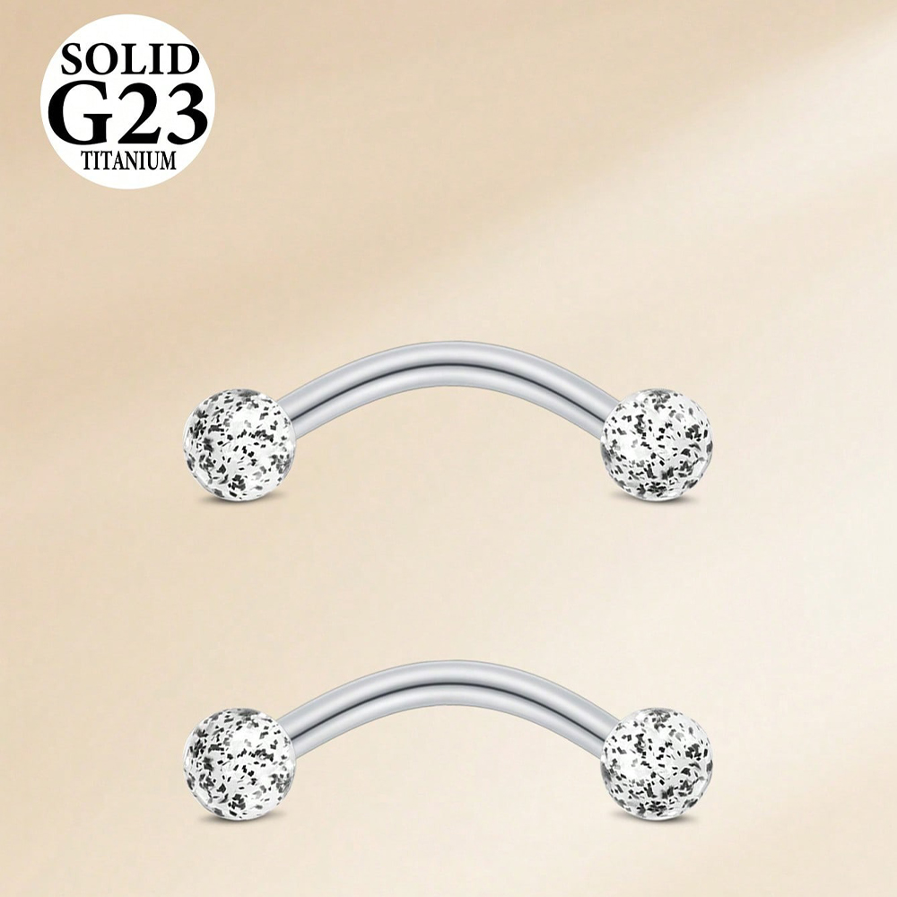2PCS 16G 8/10mm Titanium Alloy - огляд і ціна Body Jewelry Vertical Labret