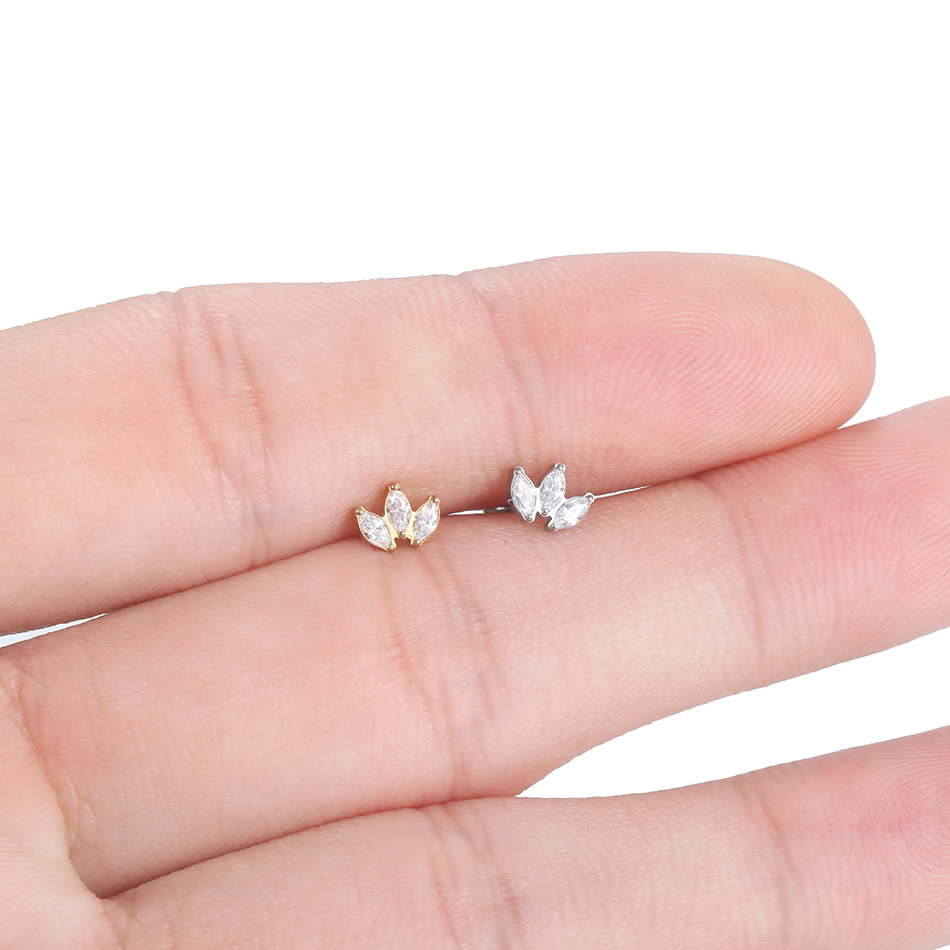 1pc Labret Piercing Titanium L - огляд і ціна Body Jewelry Internally Threaded