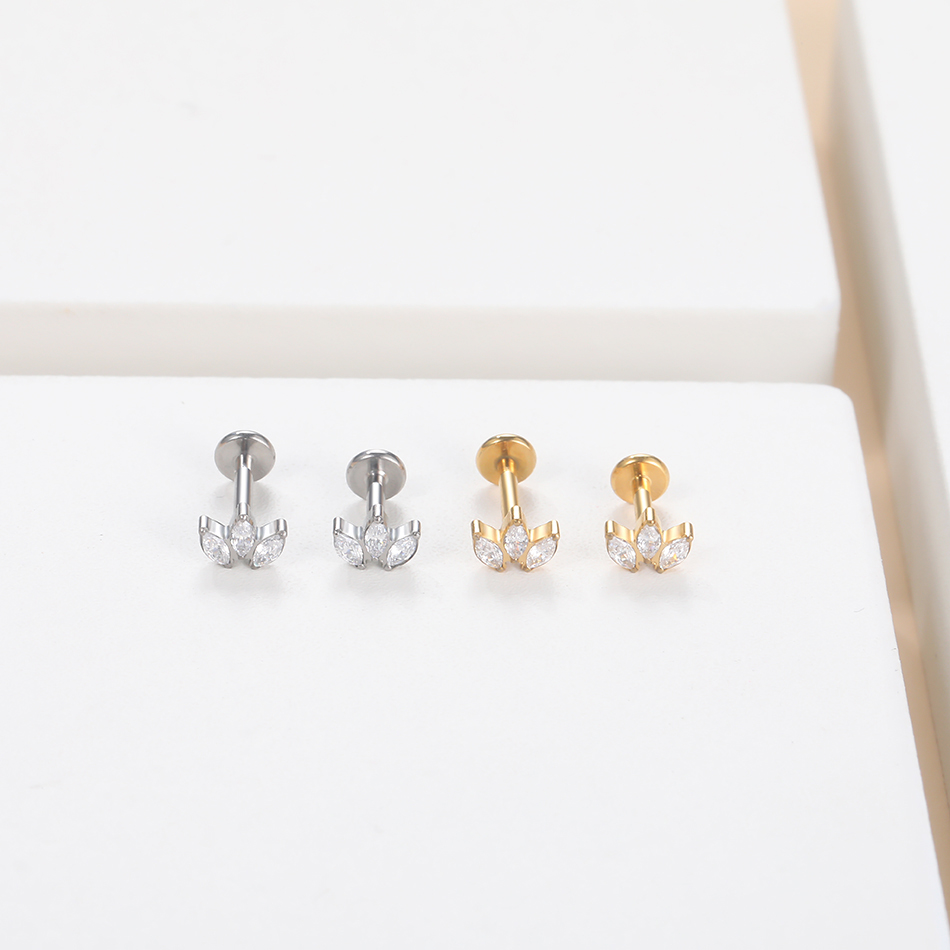 1pc Labret Piercing Titanium L - огляд і ціна Body Jewelry Internally Threaded